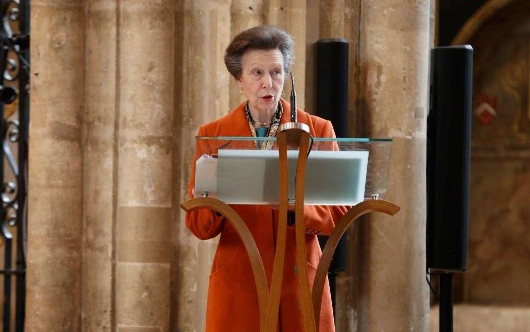 Princess Anne on one of her many return visitors to the school she attended in the 1960s