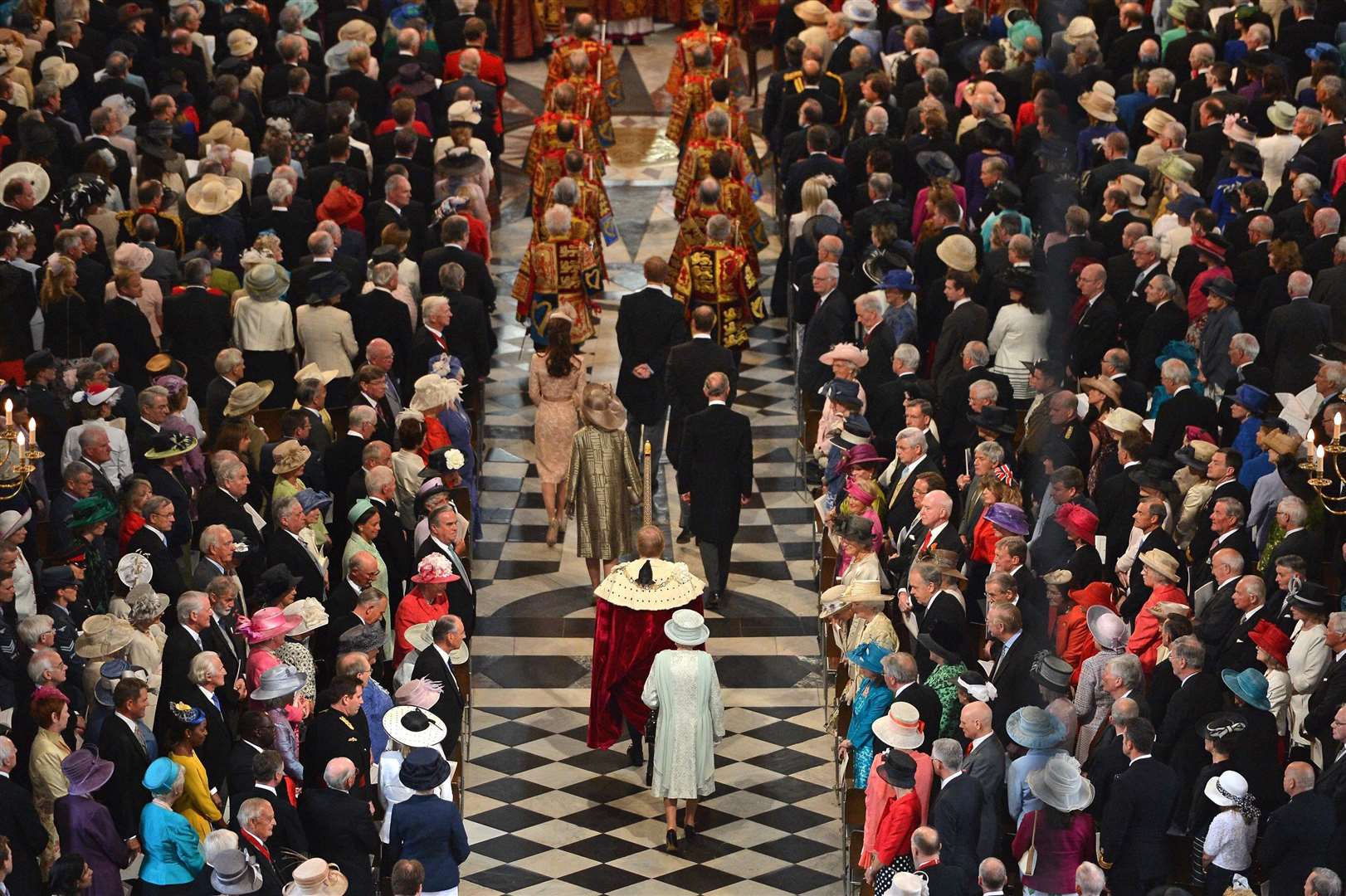 The Queen arriving at St Paul’s Cathedral for a service of thanksgiving for her Diamond Jubilee in 2012 (Jeff J Mitchell/PA)