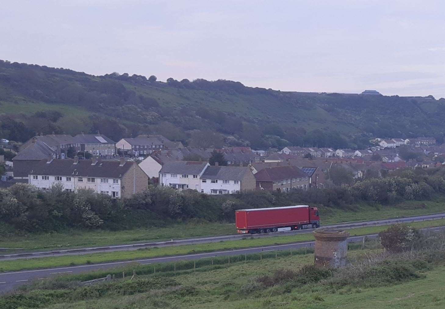 Aycliffe with the A20 next to it. Picture: Sam Lennon