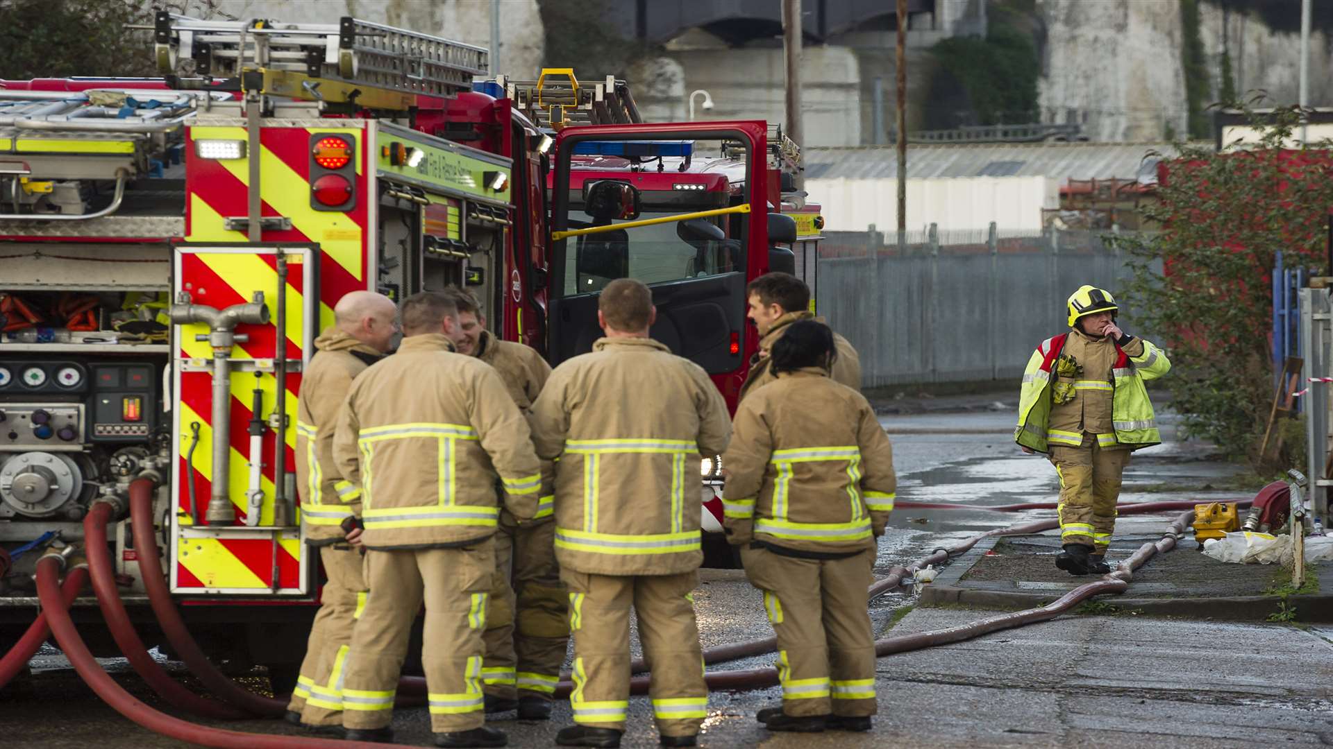 Emergency services attend the scene