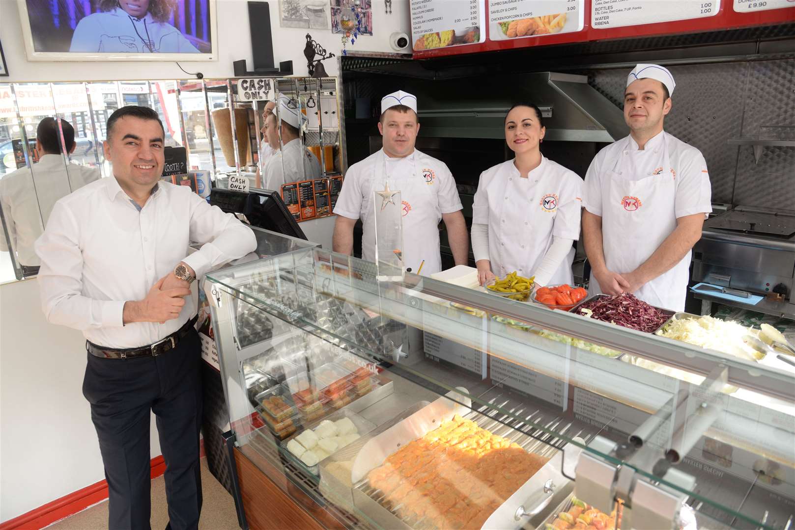 Ismail Aydin and at Master Kebabs in Watling Street, Gillingham. Picture: Chris Davey.