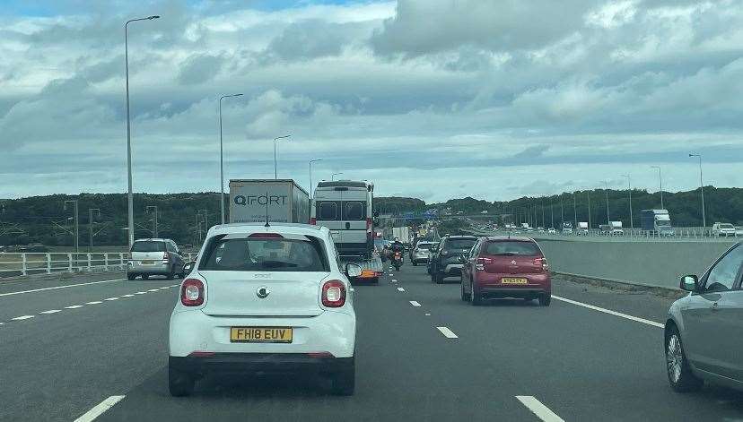 Travellers experienced delays on the M25 and M2 this morning due to the roadworks. Picture: Google