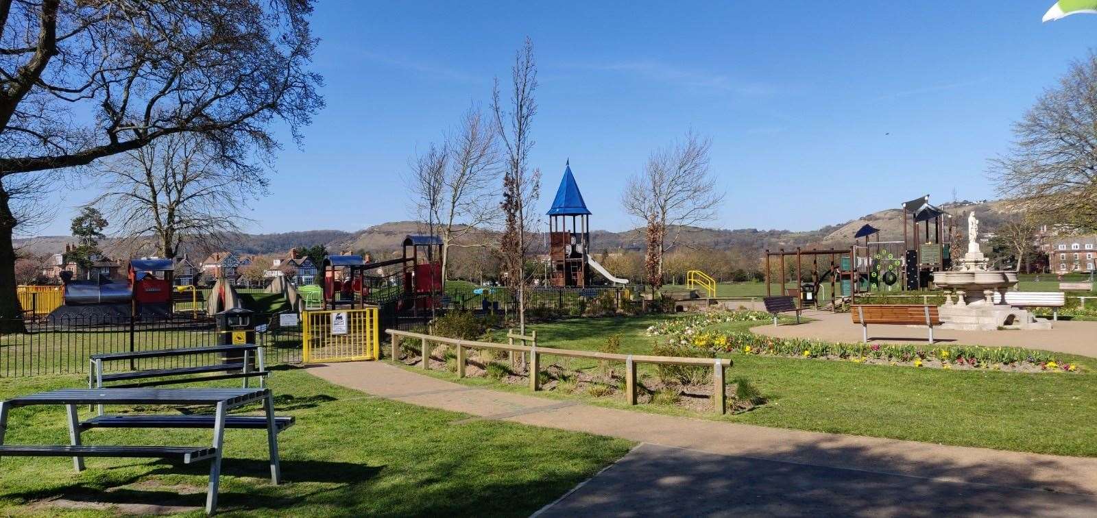 The arrest was made in Radnor Park in Folkestone. Picture: Rhys Griffiths