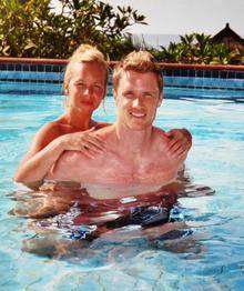 Camilla Brooker and Paul Greenaway on holiday together.