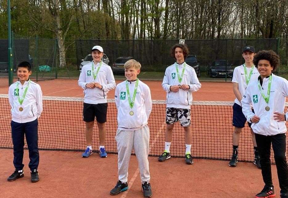 Kent 14 and unders in County Cup tennis action