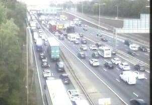 Drivers facing eight mile queues on M25 for Dartford Crossing