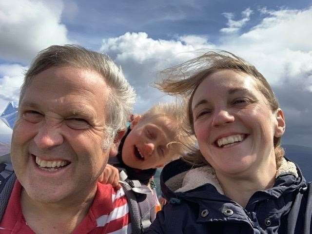 Parents Elizabeth and Rupert Turpin with their youngest child Wilber