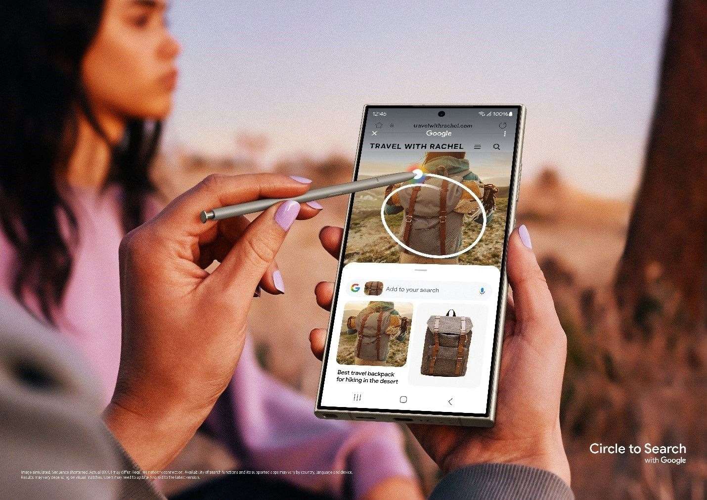 The S24 Ultra includes Google’s Circle to Search feature (Samsung/PA)