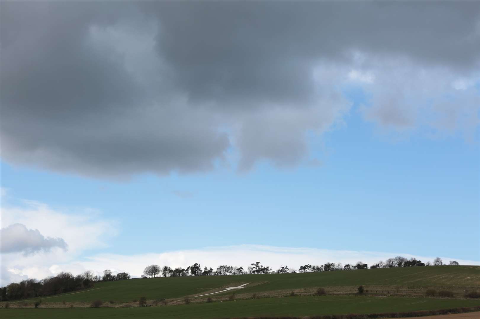 A moody sky above the cross in March 2014. Picture: Martin Apps