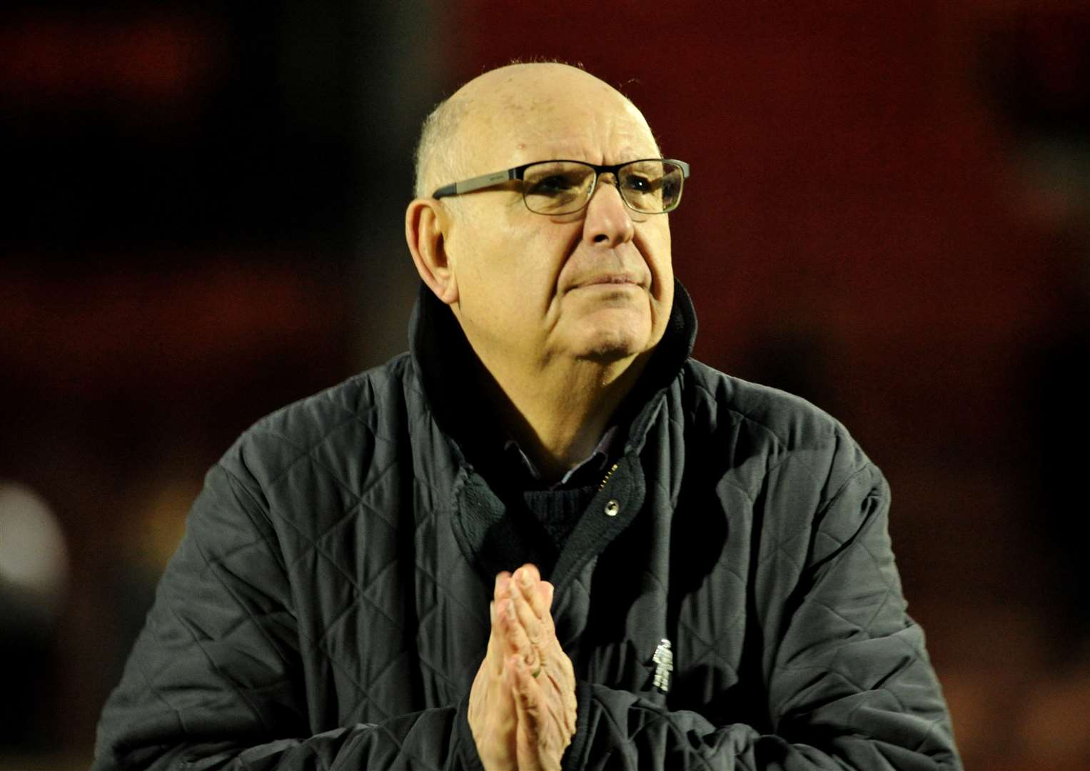 John Still thanks Maidstone fans at full-time Picture: Steve Terrell