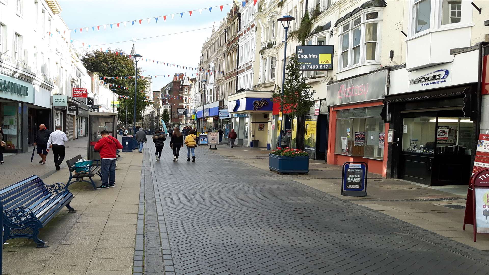 Biggin Street, Dover, where one of the alleged burglaries took place