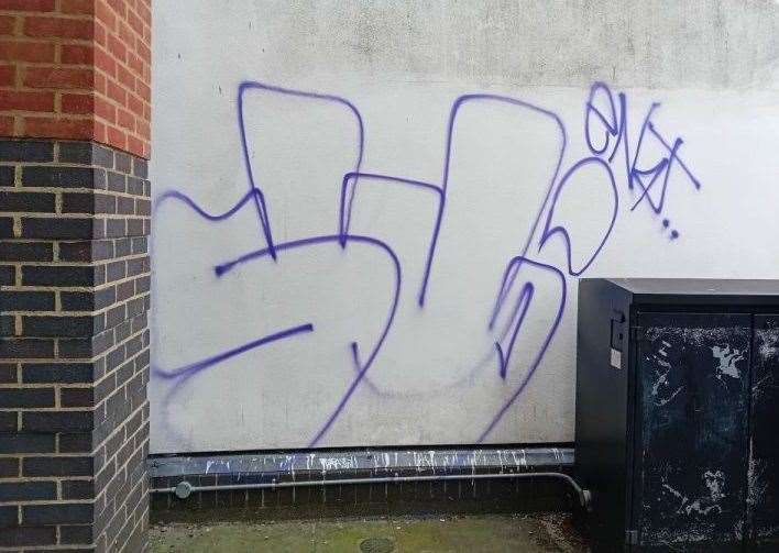 Tagger Alexander Taylor, from Folkestone, has been forced to pay more than £1,300 in fines and costs after they were caught daubing graffiti in four locations. Picture: Canterbury City Council