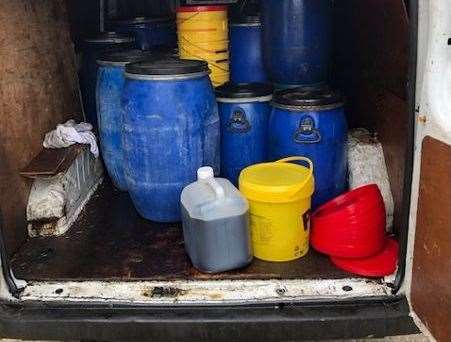 Rosen Nikolov was caught carrying 20 drums of used cooking oil Picture: Dartford council