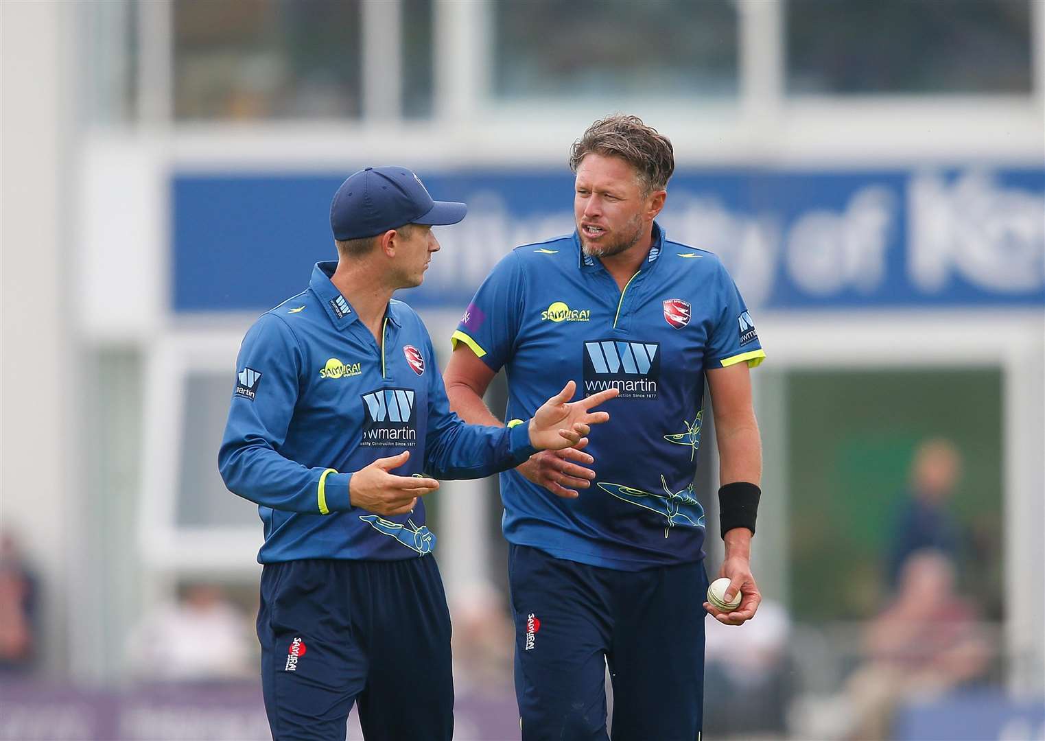 Joe Denly and Mitch Claydon. Picture: Andy Jones