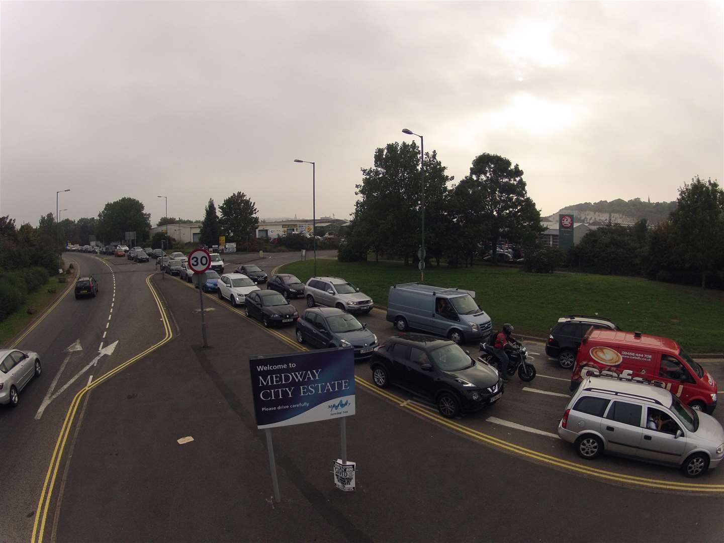 Medway City Estate - Entrance to the Medway City Estate and Anthony's Way. Picture: Simon Burchett