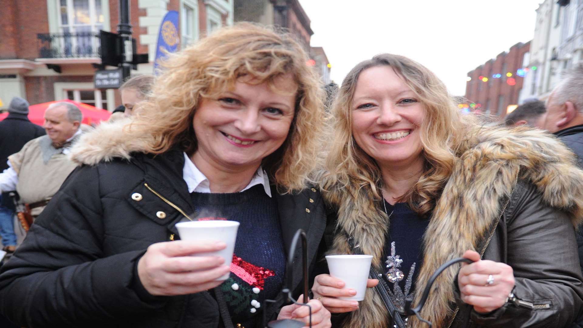 Kay and Sue tuck in at Rochester Picture: Steve Crispe