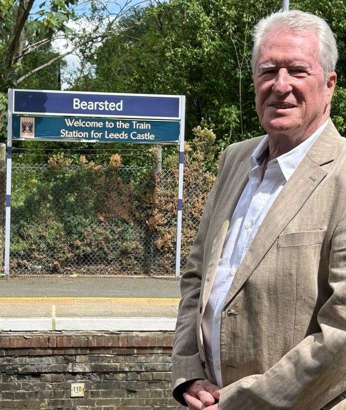 David Hall at Bearsted Station where off-peak services have been halved