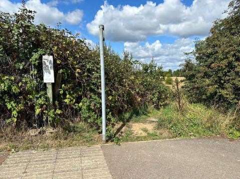 The Beaver Road entrance to the land today