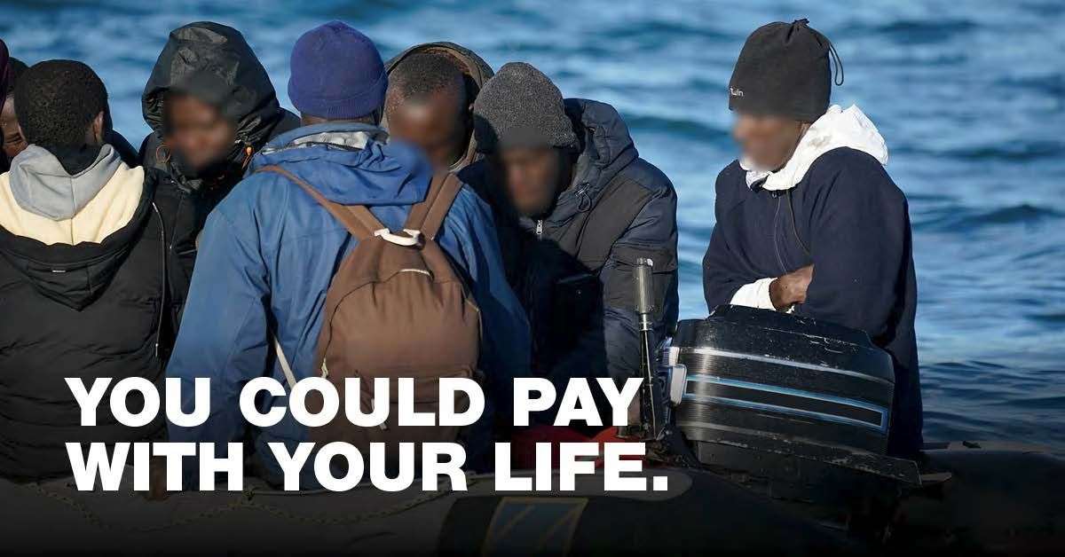 One of the ads migrants will see on social media (Home Office/PA)