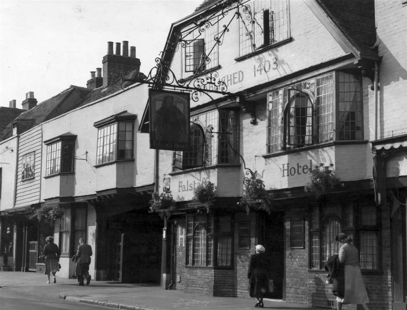 Falstaff Hotel in Canterbury in April 1941. It is a popular venue to this day