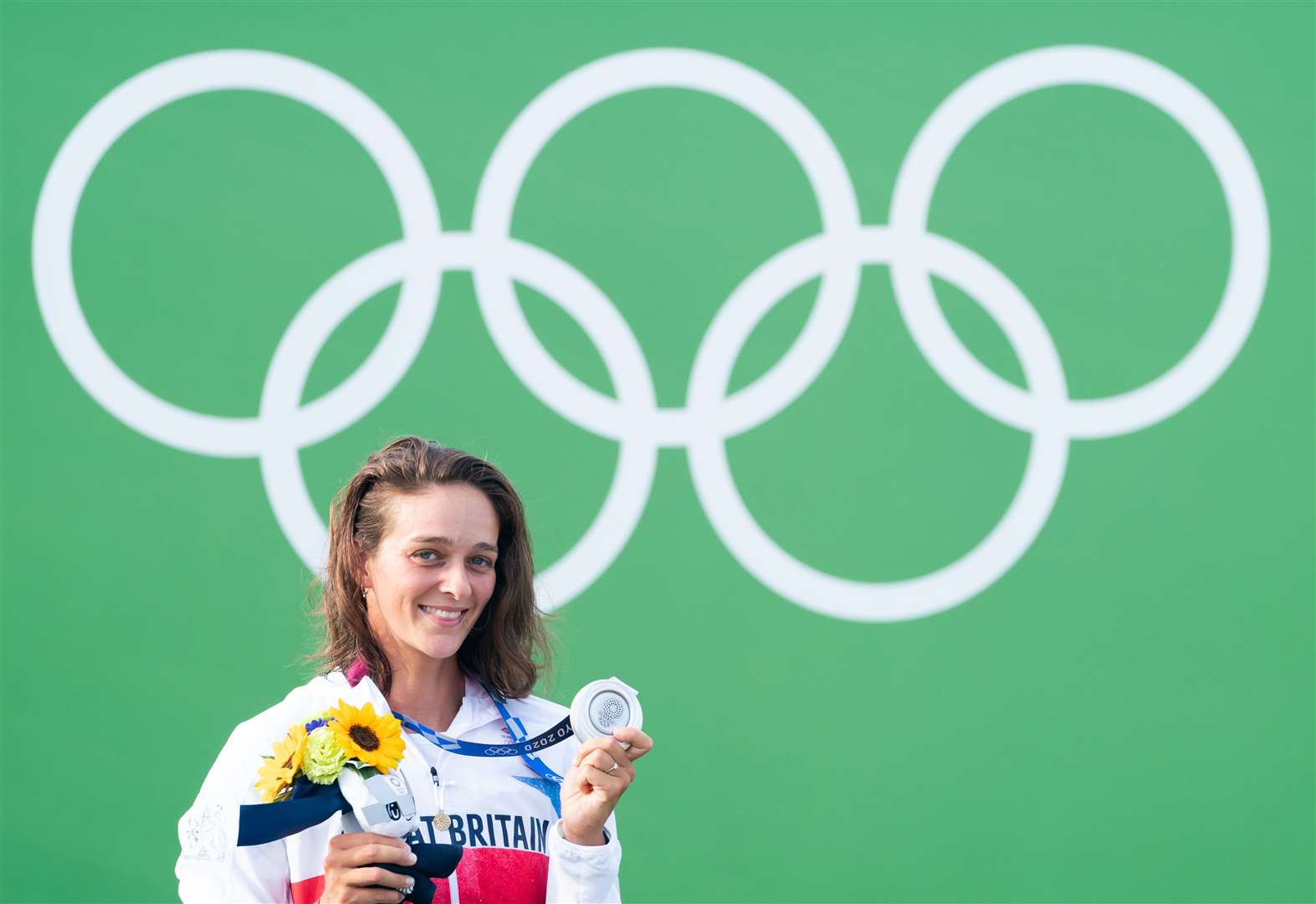 Mallory Franklin with her silver medal (Danny Lawson/PA)