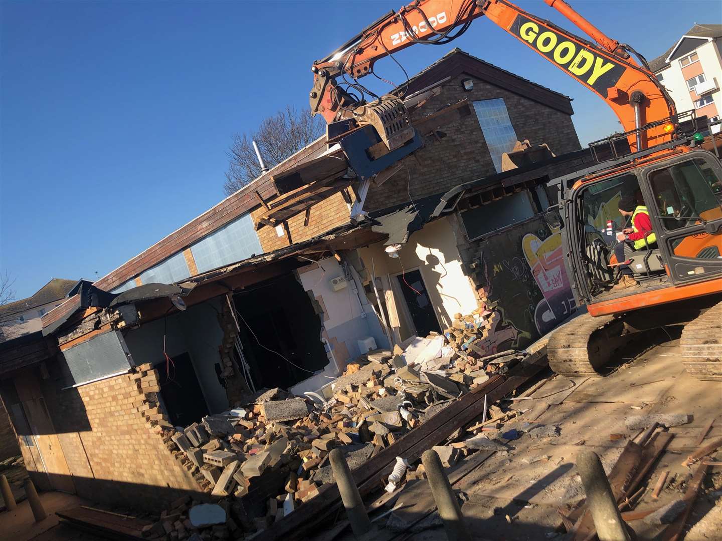 Part of the building has been demolished. Picture: Steve Salter (7408682)