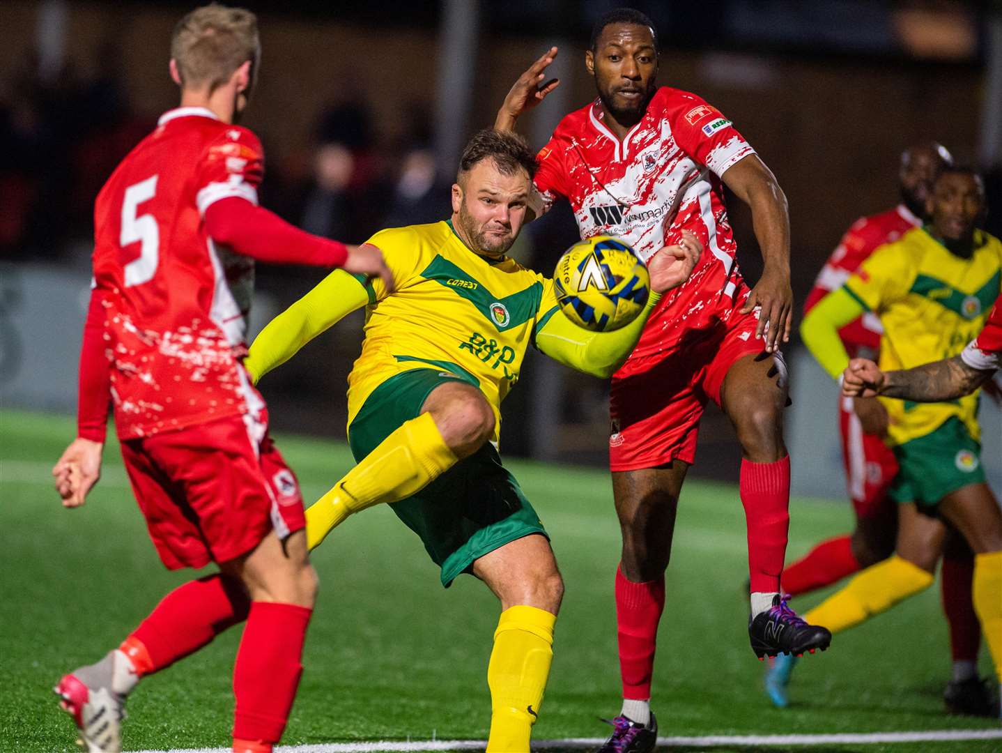 Ashford striker Gary Lockyer goes for goal. Picture: Ian Scammell