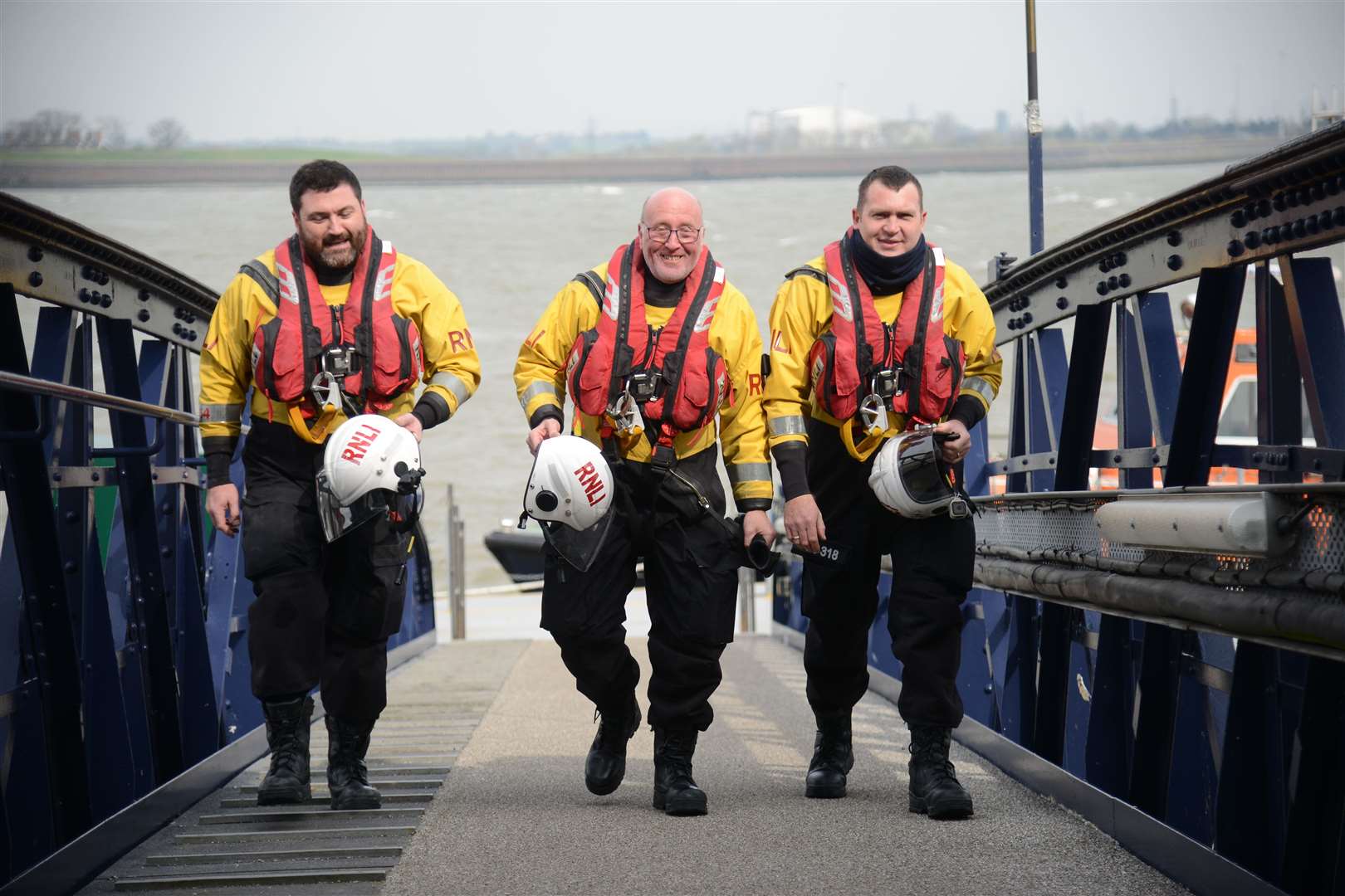 Volunteer crew member Alan Carr (left) has warned against swimming in the River Thames. Picture: Gary Browne