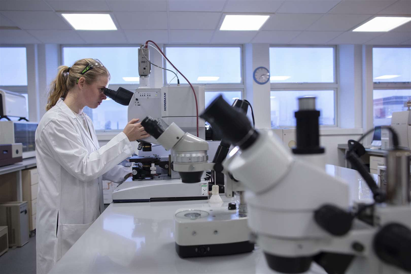 Dr Imogen Napper analysing samples (University of Plymouth)