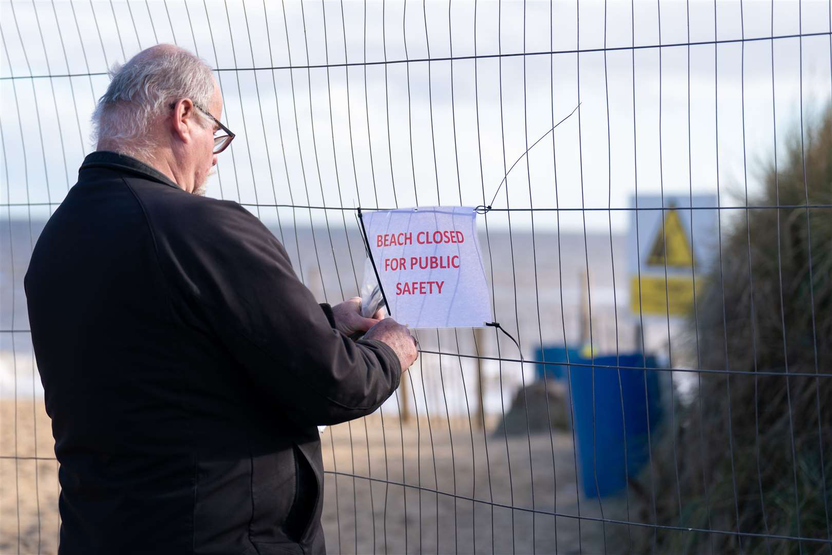 The beach at Hemsby is closed off because of significant erosion (Joe Giddens/PA Wire)