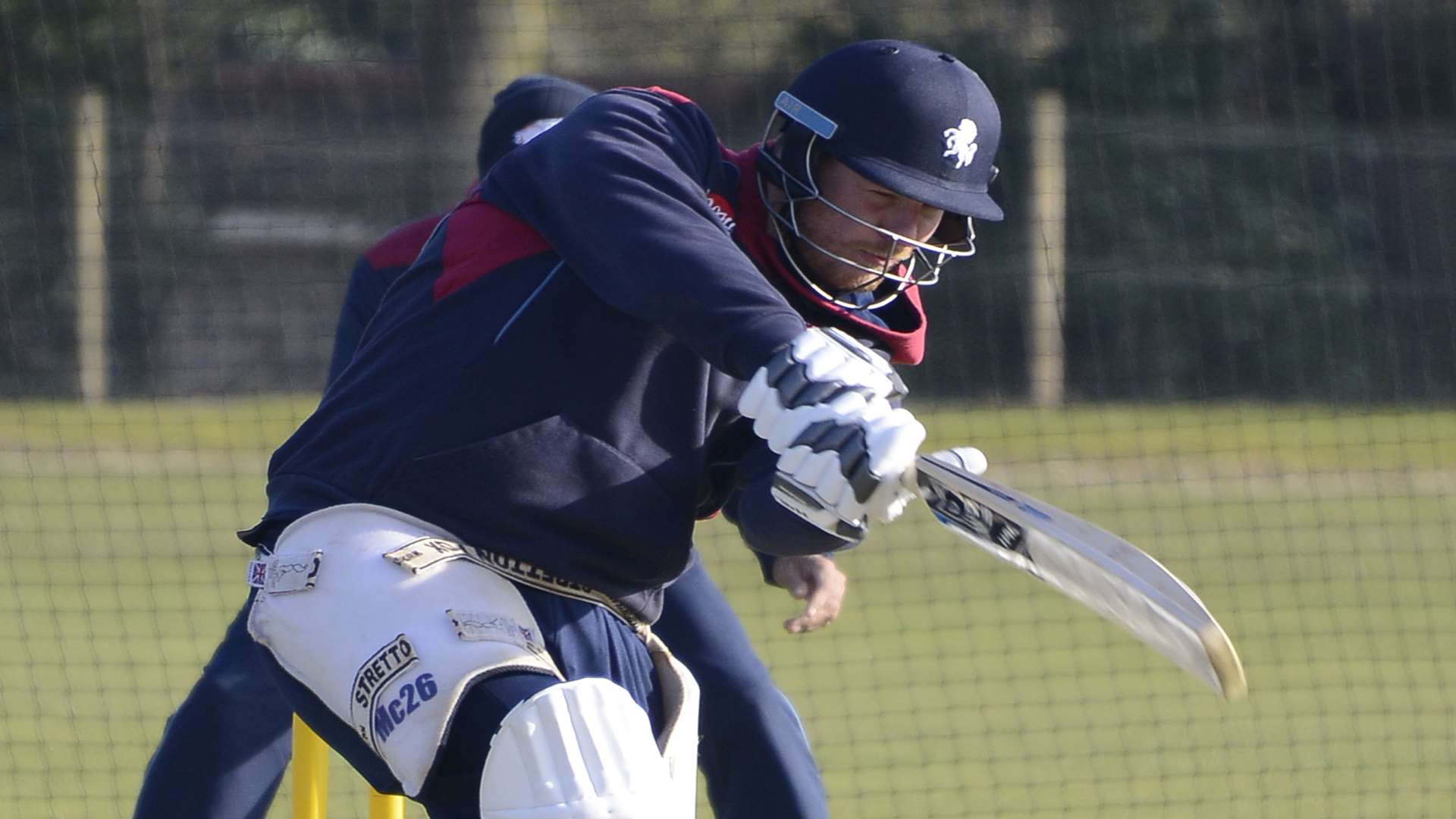 Matt Coles in pre-season training at Canterbury this week. Picture: Paul Amos.