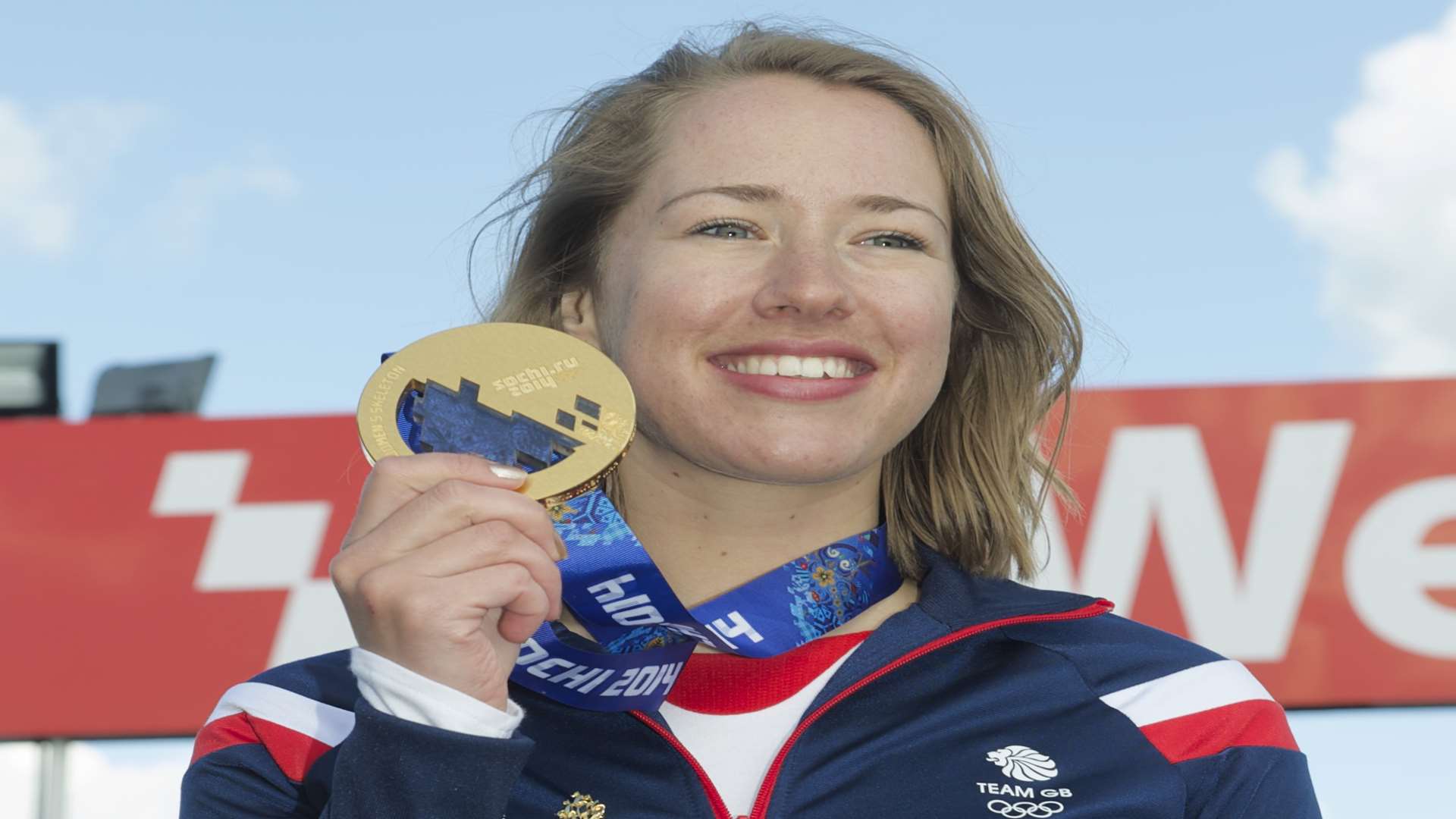 Lizzy Yarnold with her Olympic gold medal Picture: Andy Payton