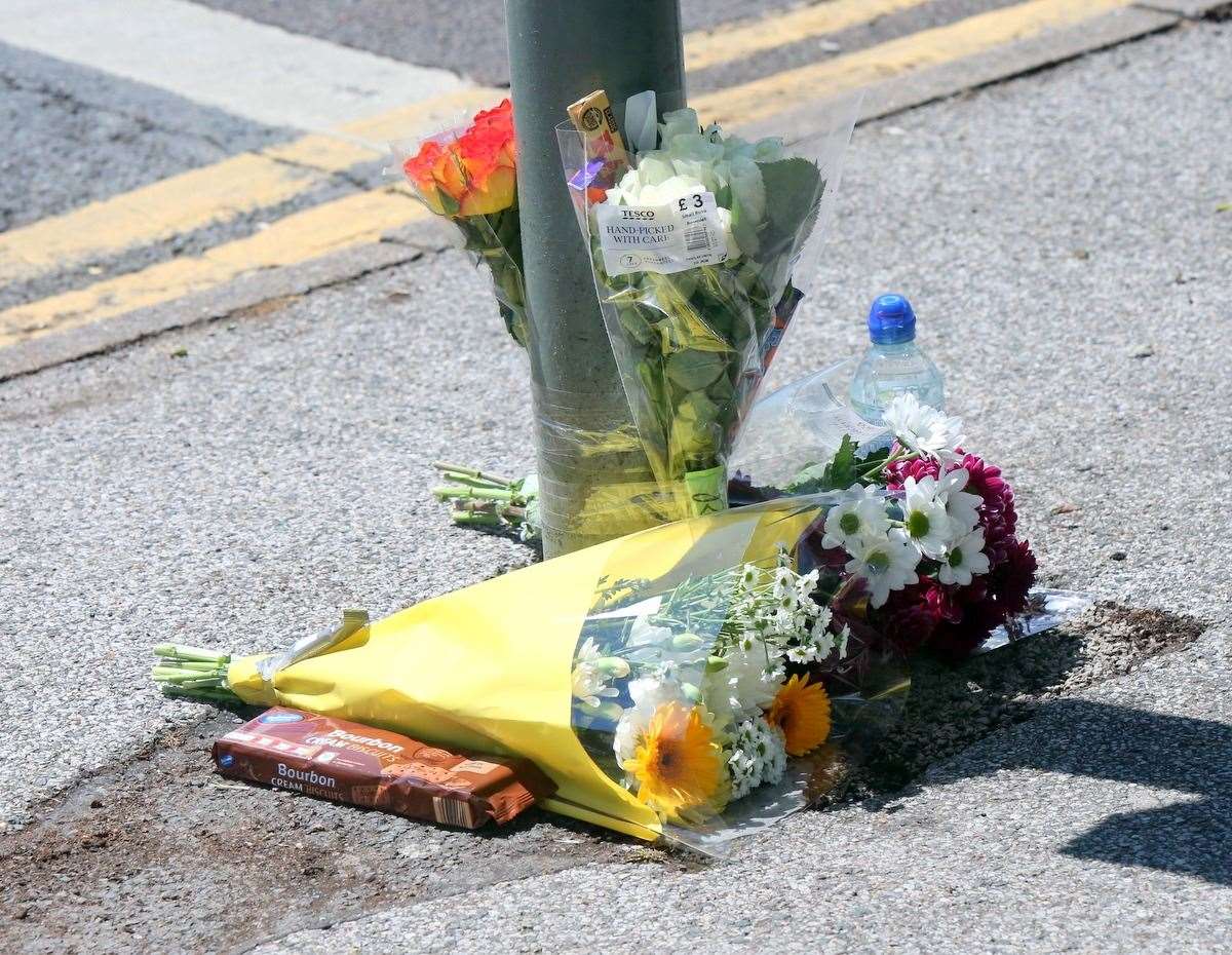 Flowers left at the scene in Ramsgate. Pic: UKNiP