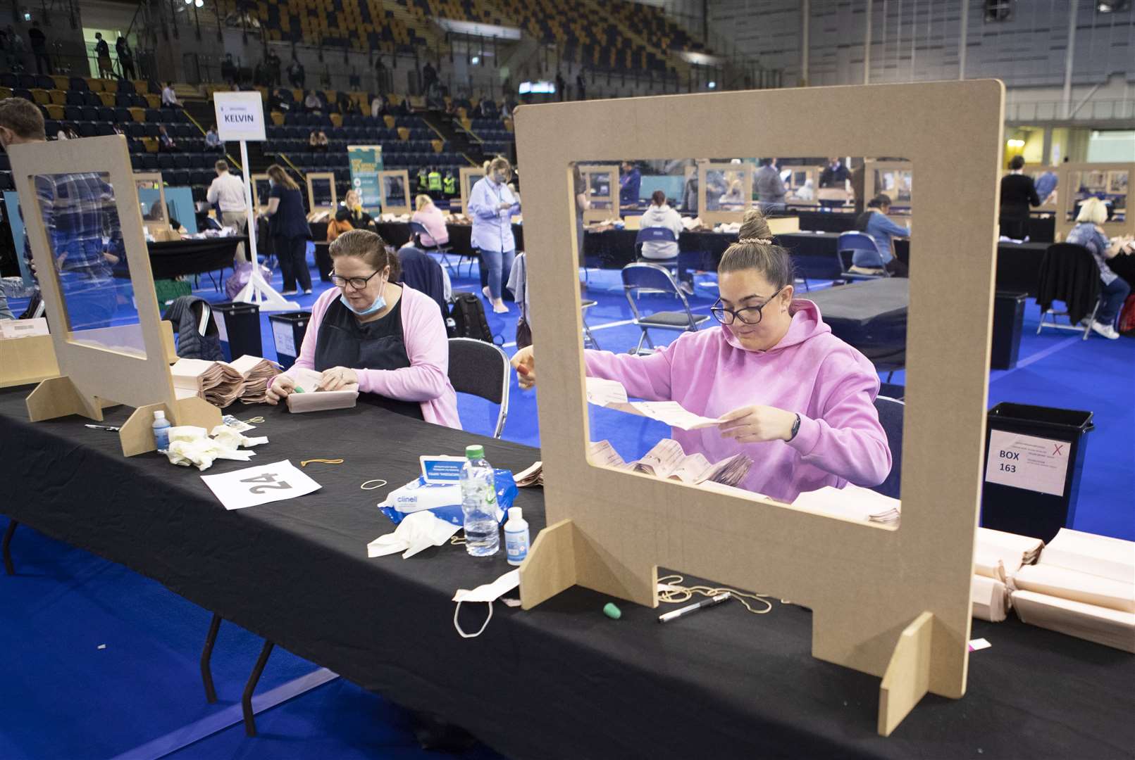 Eight results were declared at the Emirates Arena (Jane Barlow/PA)