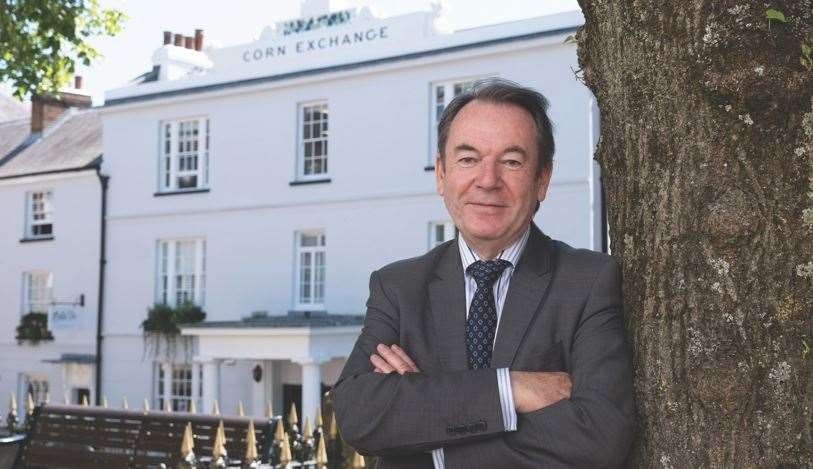 Eric Knowles, in front of the historic Corn Exchange