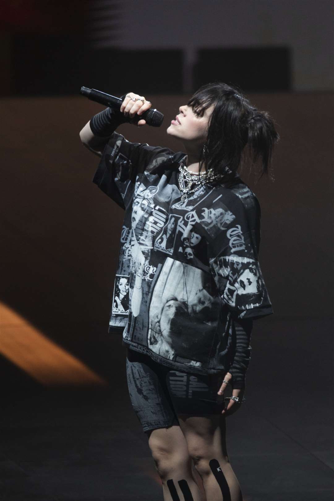 Billie Eilish performs on the Pyramid Stage at Glastonbury Festival (Joel C Ryan/Invision/AP)