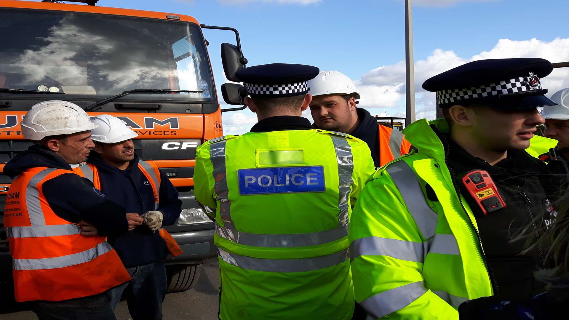 Police turn up to the Battle of Britain protest