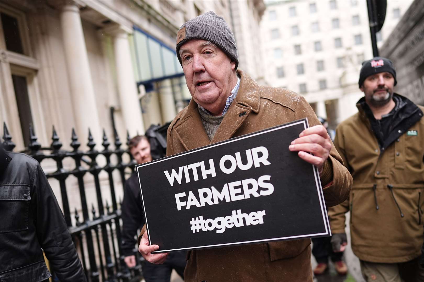 Jeremy Clarkson joined the protest in central London (Aaron Chown/PA)