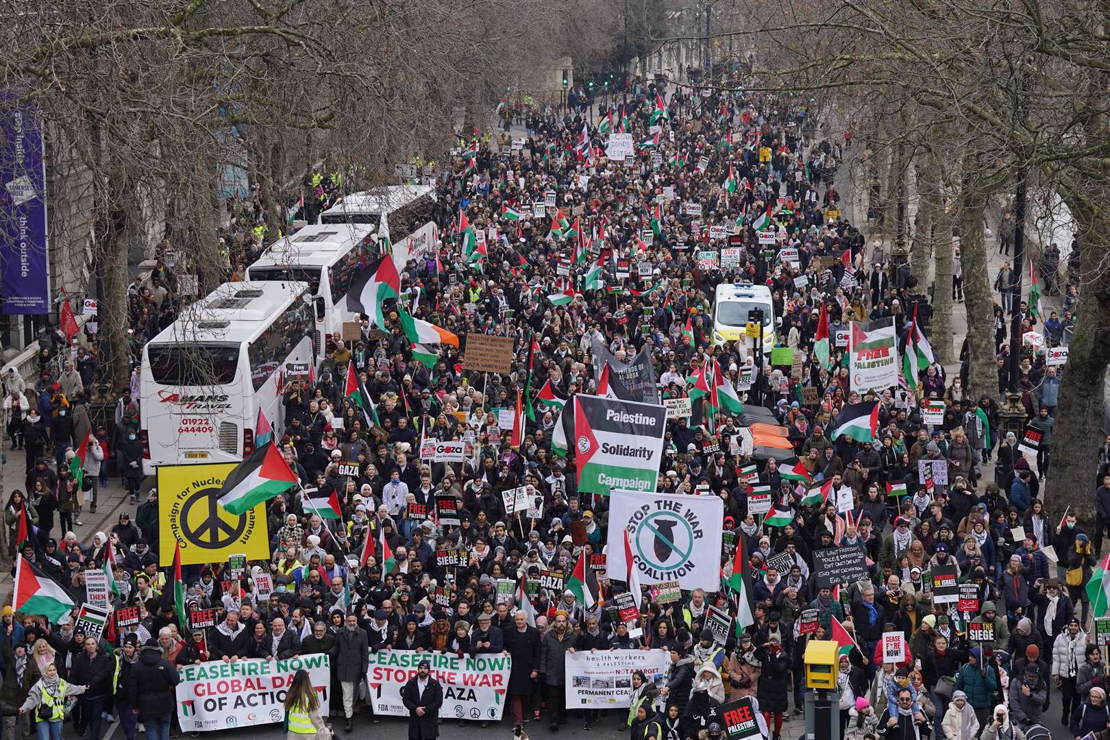 Thousands join seventh national march for Palestine in London