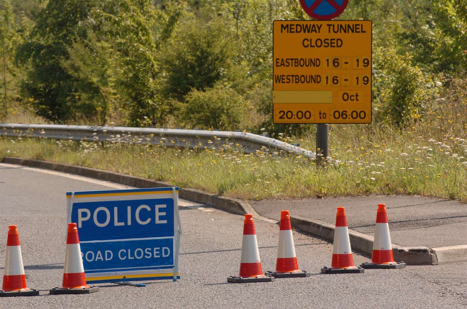 Crash with tractor and truck on Wainscott Bypass A289. Pic taken from Gravesend Road. Pic...Steve Crispe (3436798)