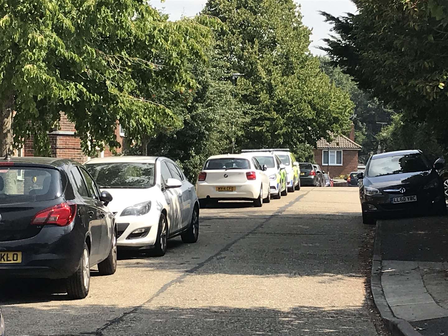 Police in Cambria Avenue, Borstal, where officers entered a property in connection with the fatal accident