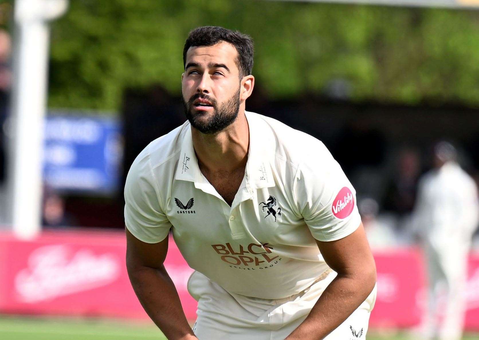 Wes Agar - took 2-47 in nine overs for Kent against Essex. Picture: Barry Goodwin