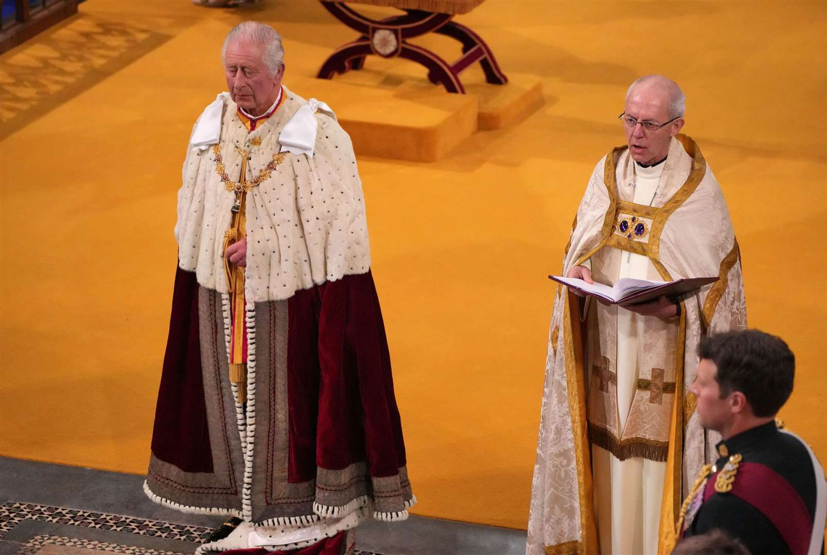 Justin Welby with the King at his coronation (Aaron Chown/PA)