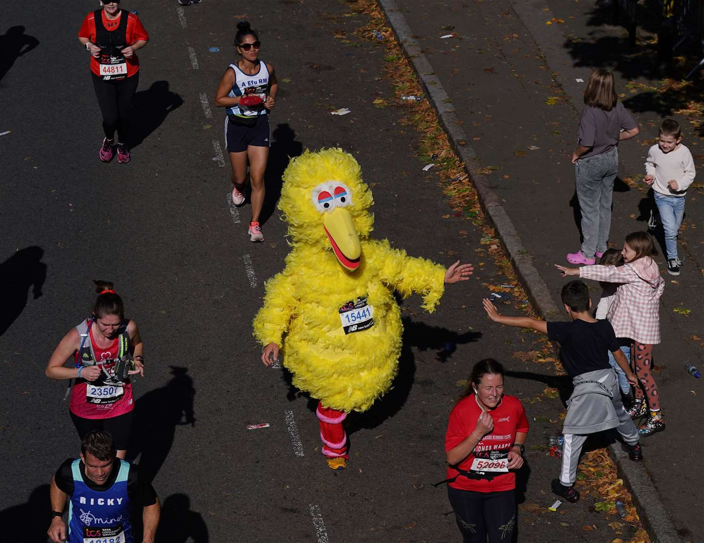 Many of the record-breakers were wearing fancy dress costumes (Yui Mok/PA)