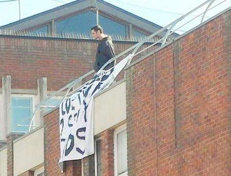 Margate rooftop protest