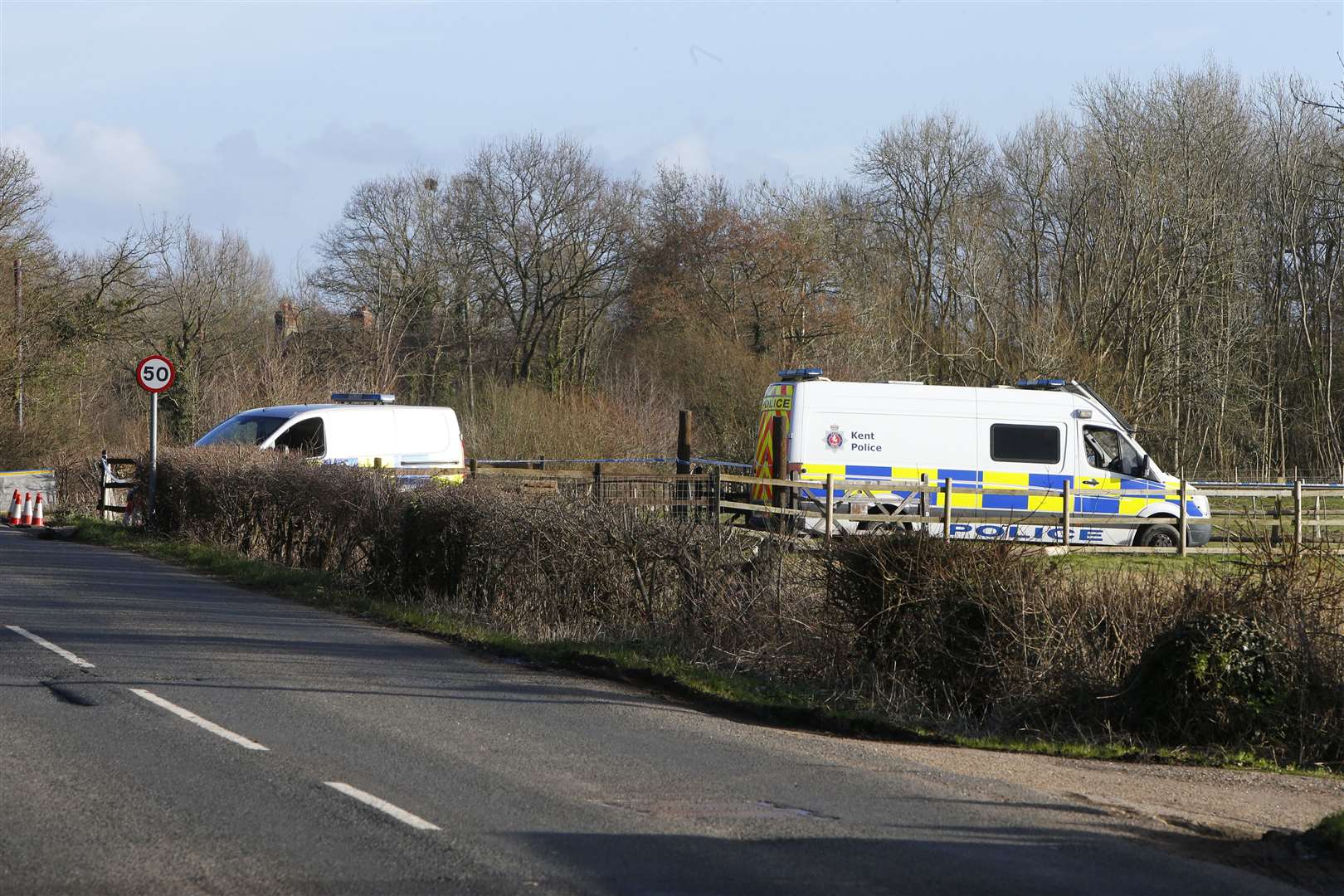 Police at the scene after the alleged robbery Picture: Andy Jones