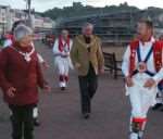 The East Kent Morris Men greeting the May Day dawn. Mayor of Ashford, Cllr Rita Hawes, left, and Dover Mayor Cllr Bob Markham join the celebrations.