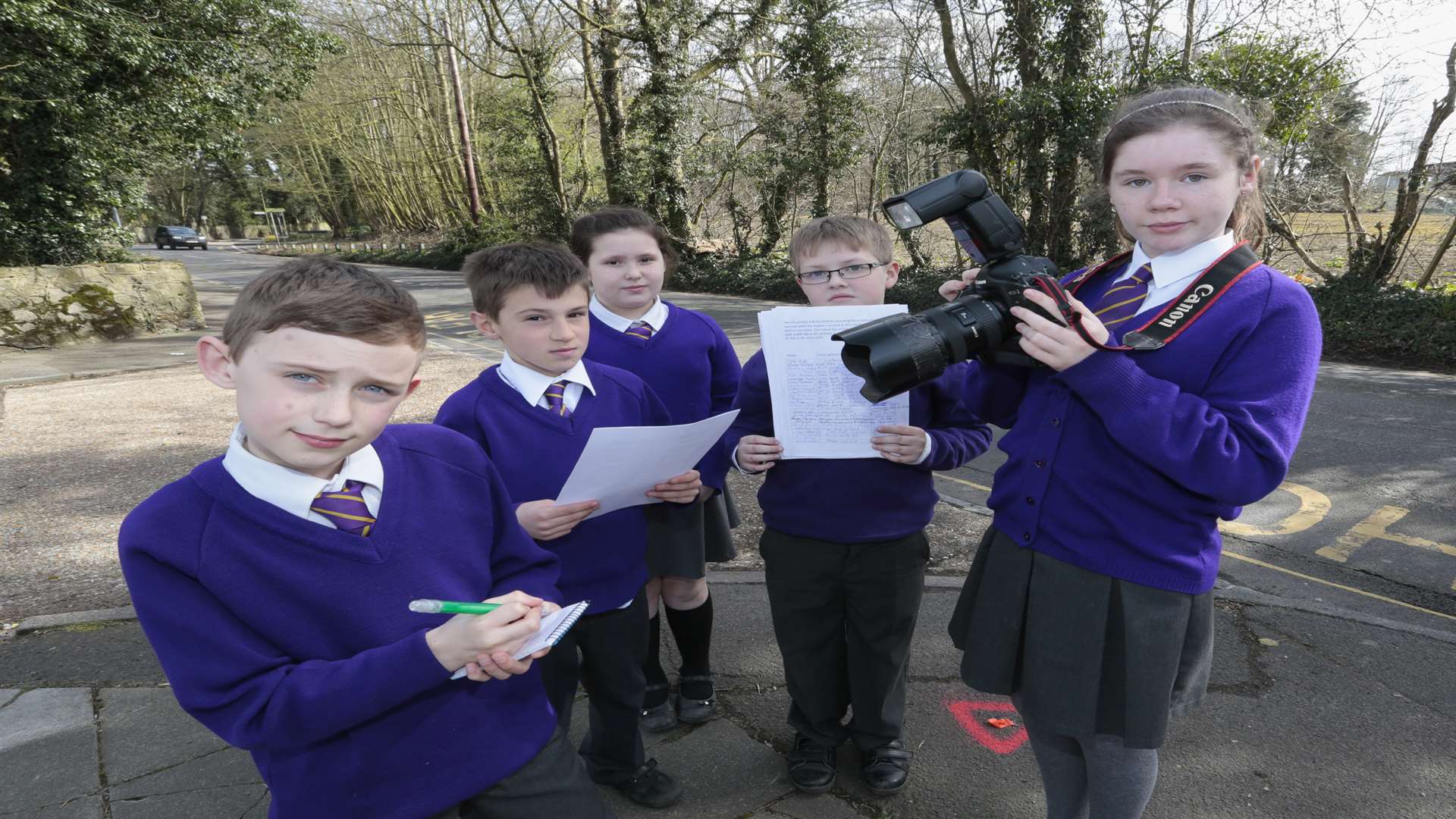 From left, Oliver, Sebastian, Ayla, Lewis and Lauren