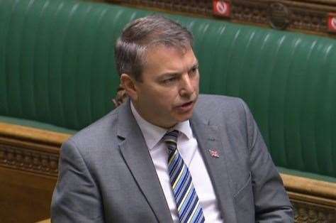 Dartford MP Gareth Johnson was at the meeting with government and rail officials. Picture: Parliament TV