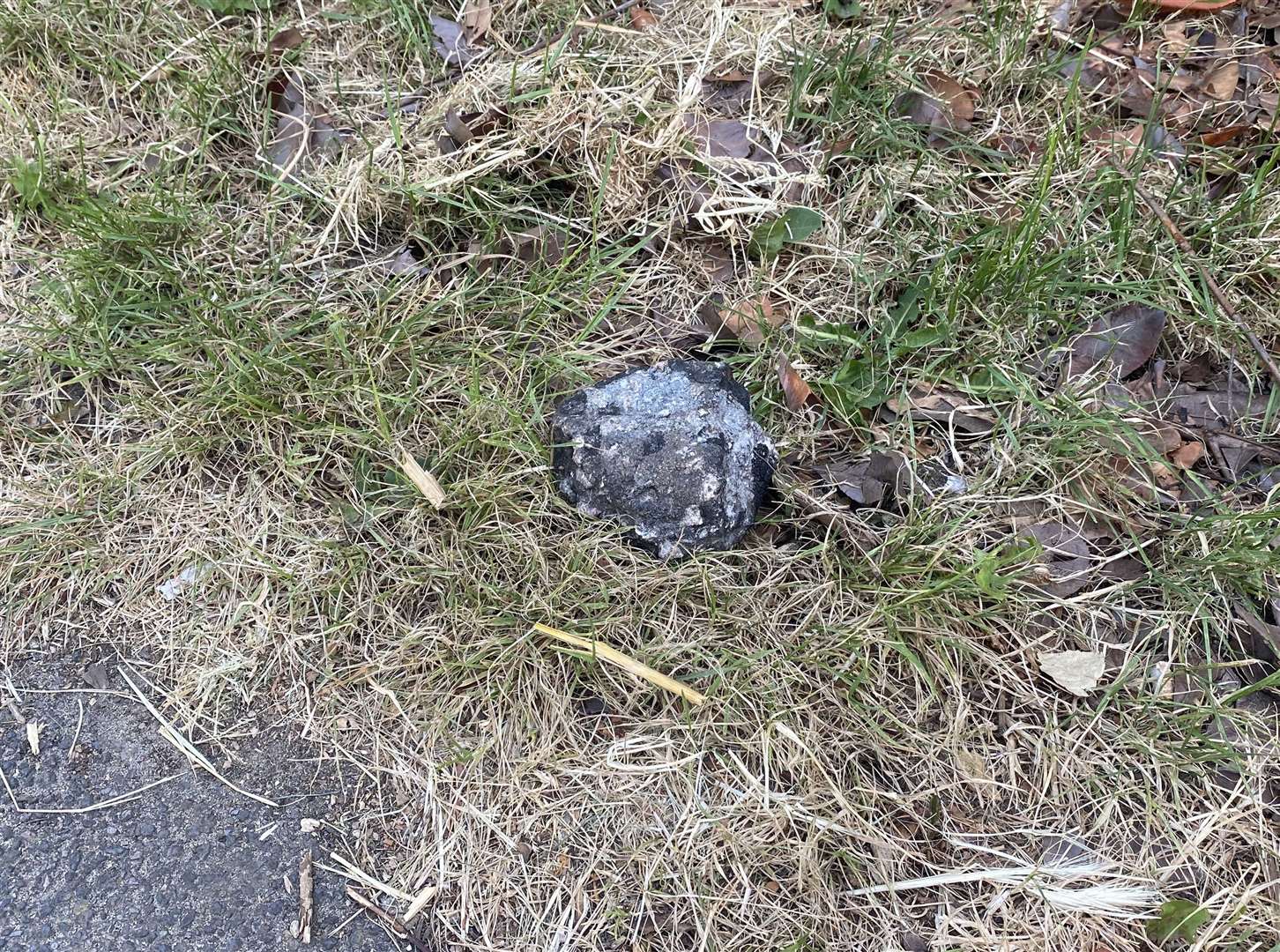 A piece of asphalt left on the pavement in Willington Street